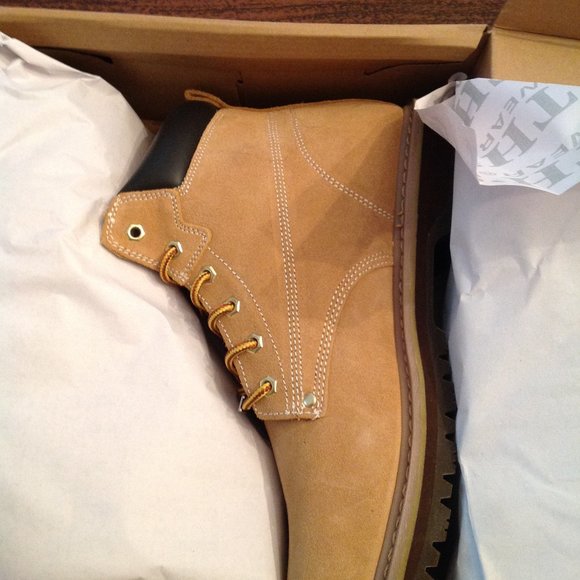 Smith\'s Men\'s Water Resistance Tan Suede Steel Toe Lace-up Boots - 11.5M - NIB main image 8